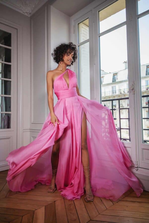 Robe de soirée sur mesure Café au flore Robe de soirée sur mesure Café au flore Collection Maison Roula Paris Beyrouth