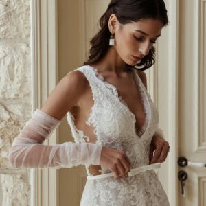 Robe de mariage avec manches longues