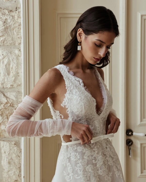 Robe de mariage avec manches longues