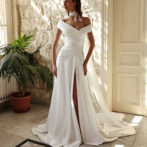 Robe de soirée haute couture Paris avec broderies