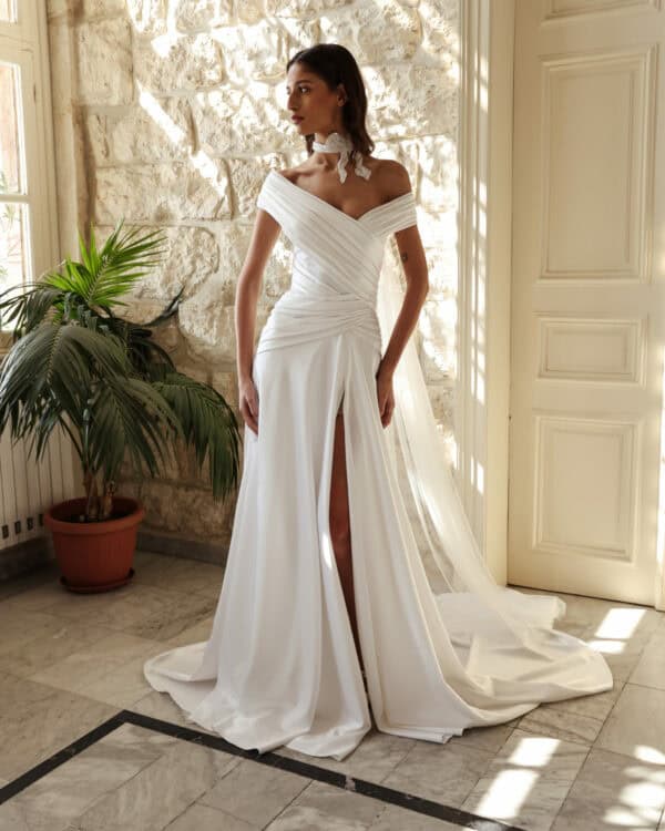 Robe de soirée haute couture Paris avec broderies